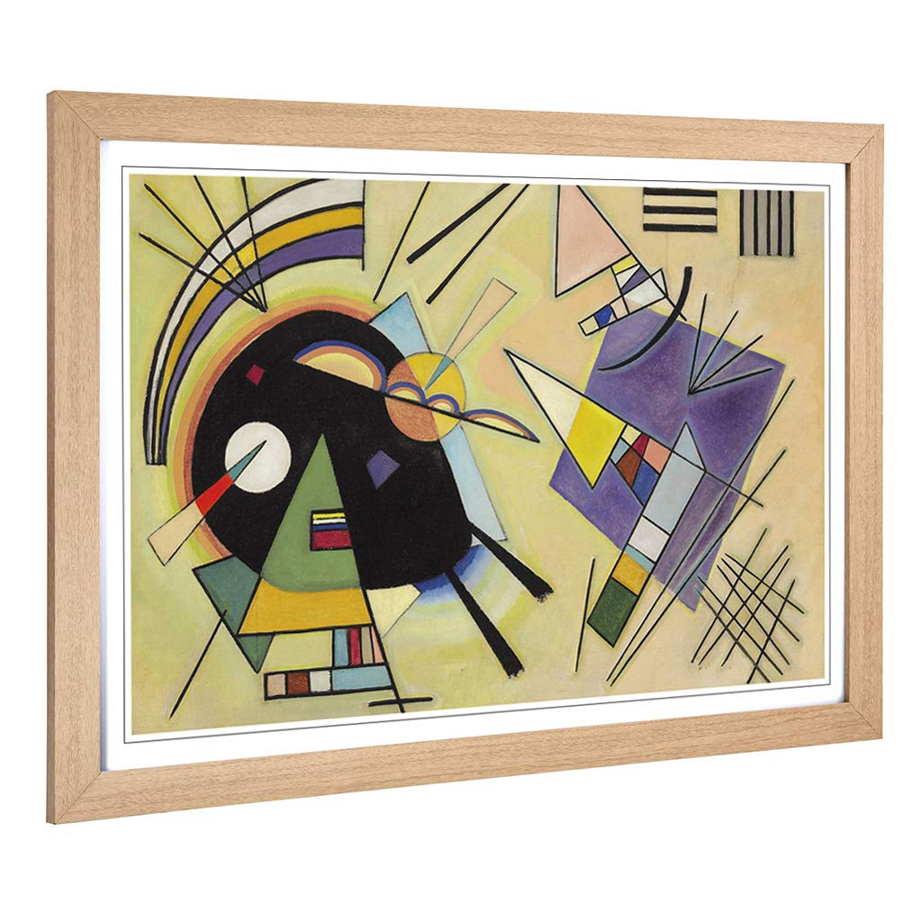 Big Box Art Framed Print of Wassily Kandinski Abstract Design | Wall Art Picture | Home Decor for Kitchen, Living, Dining Room, Bedroom, Hallway, Office, Oak, A2 / 24.5x18 Inch / 62x45cm