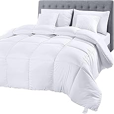 Utopia Bedding Duvet 180 x 200 cm, 370 GSM Warm Duvet, White Blanket with Corner Tabs (Navy Blue)