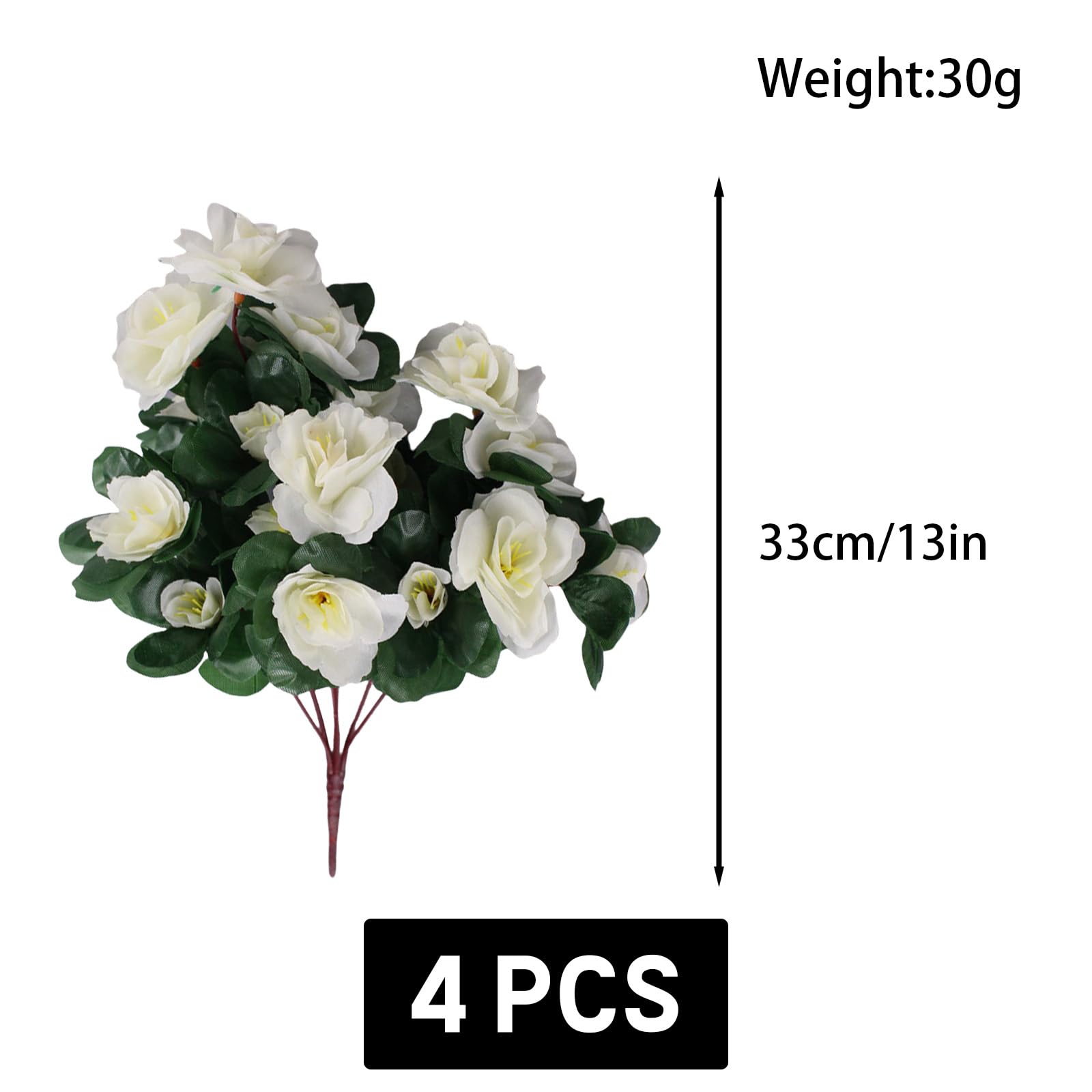astylishome White Artificial Flowers 84 Bunches Fake Flower Bouquets for Wedding Party Table Centerpieces Floral Arrangement Simulation Bouquet Home Kitchen Decor 0517 - Image 3