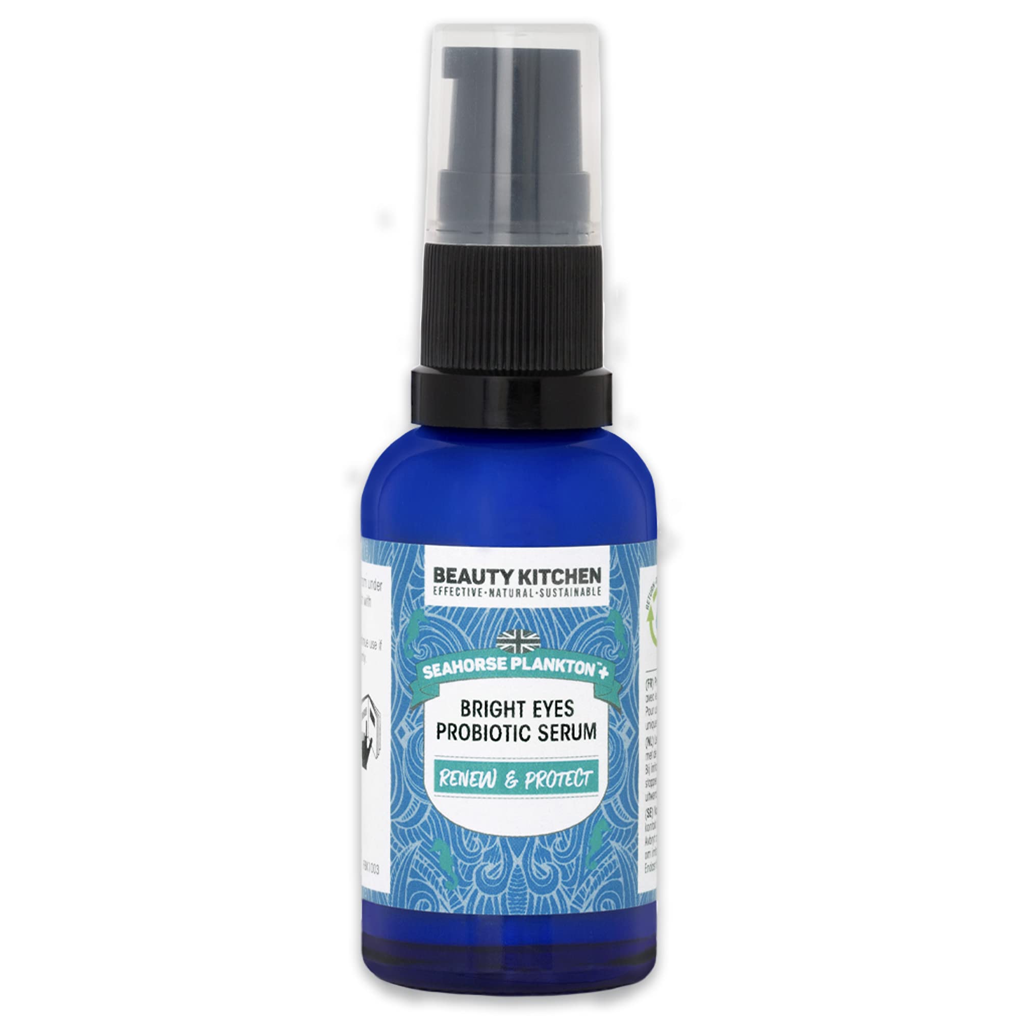 Seahorse Plankton+ Bright Eyes Probiotic Serum | For Sensitive Skin | To Renew & Protect | Plump, Brighten & Soothes Eye Area | Fragrance Free | Vegan | 30Ml