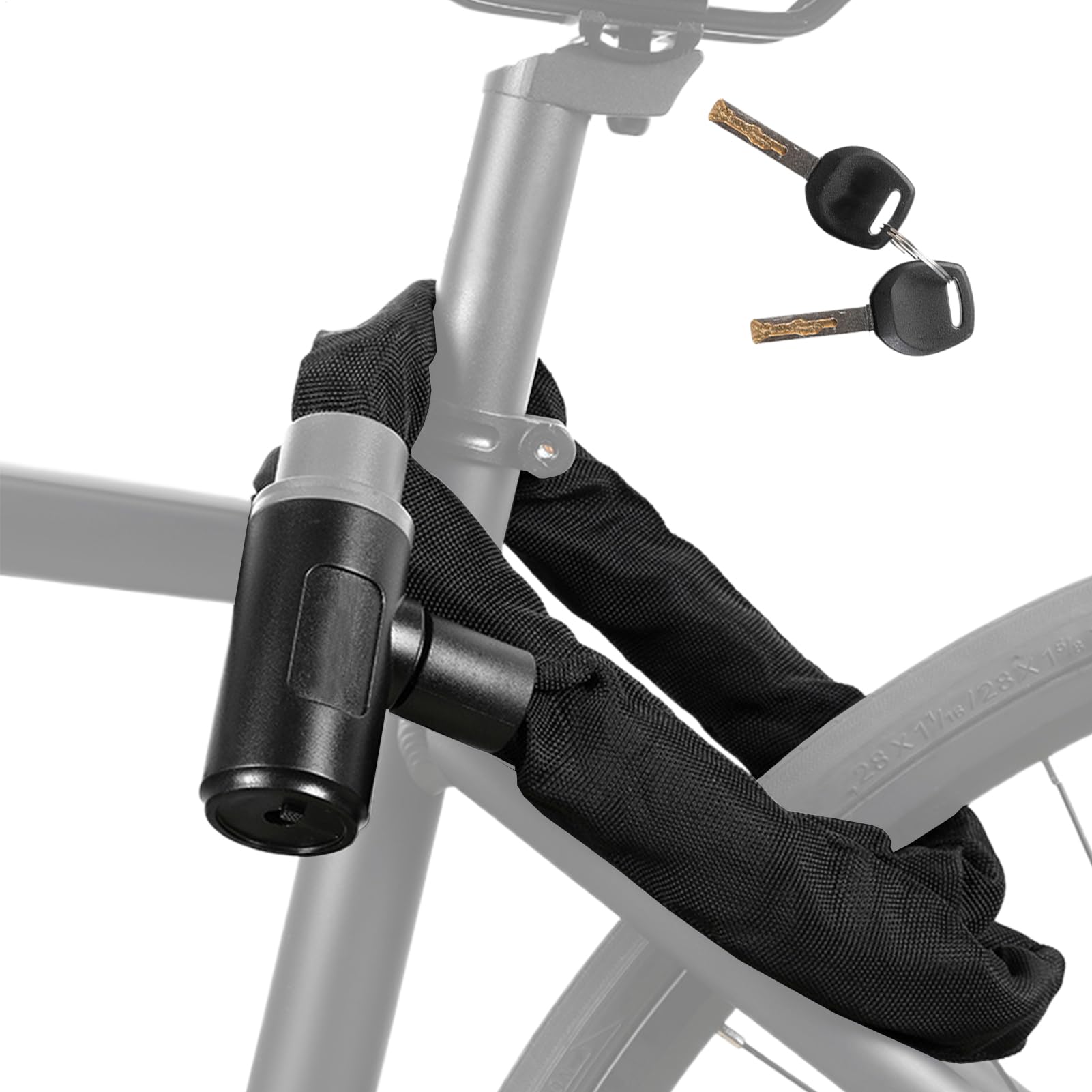 Cadenas à chaîne pour vélo bicyclette scooter moto antivol haute sécurité