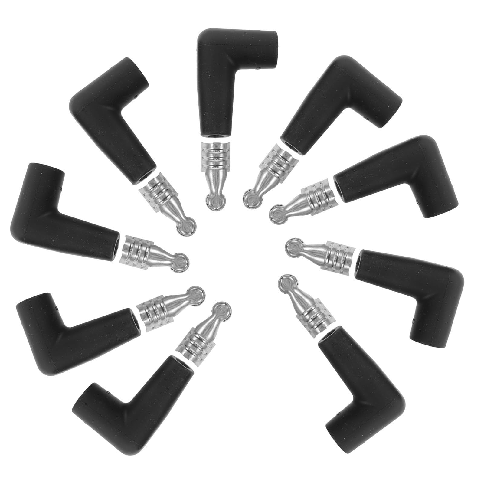 Kit de tapones para bujías PRETYZOOM con terminales en ángulo recto resistentes al calor 8