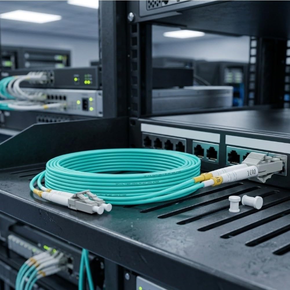 FABULETTA Cavo patch in fibra ottica da LC a LC ad alte prestazioni, 10 Gbps, bassa attenuazione, cavo patch in fibra ottica