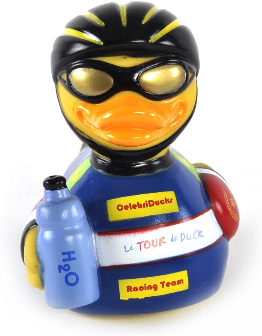 CelebriDucks Floating Rubber Ducks - Collectible Bath Toy Gift for Kids & Adults of All Ages (Le Tour de Duck)