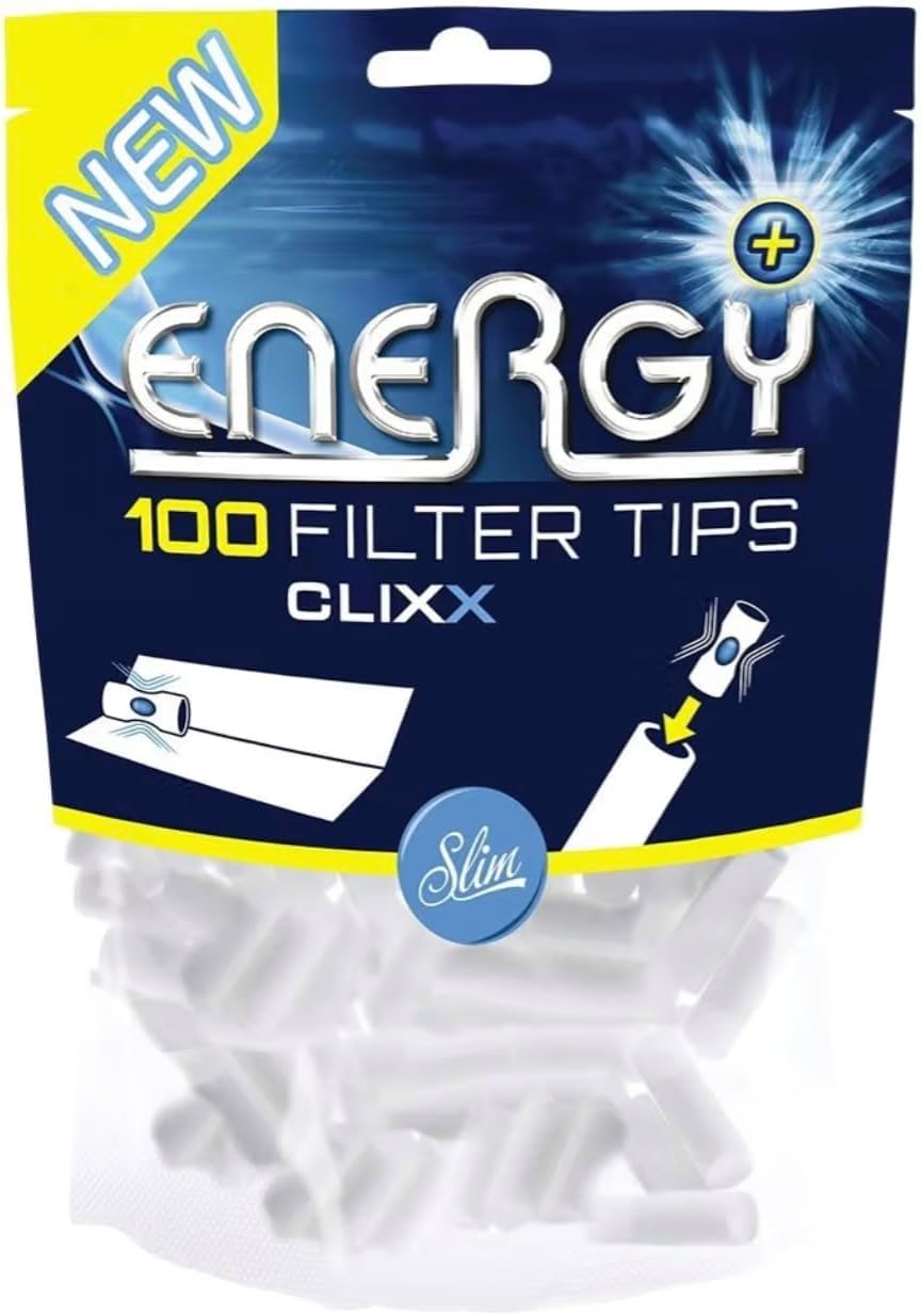 ENERGY+ Clixx Filter Tips 100 Filter pro Beutel 10x 100 Stück mit Kapselsystem für Erfrischung und Genuss