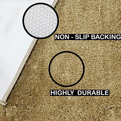 Image of Flooring India Co Newman Carpet 2500 GSM Super Soft Anti Skid Area Rugs for Home Decor, Bedroom (4x6 Feet, Gold, Anti Gold)