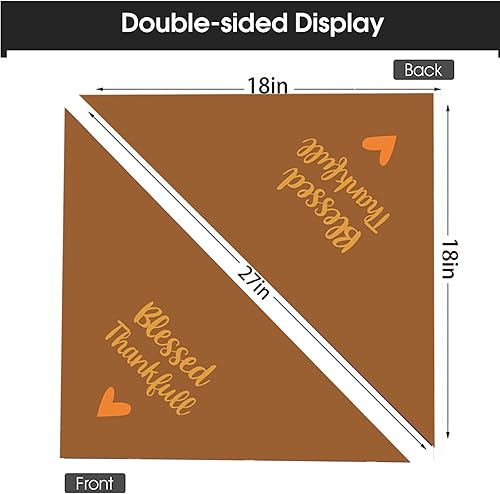 Miniatura 6 de Bandanas de Acción de Gracias para perro, bufanda para cachorro, trajes de otoño de Hello Pumpkin - 2 bandanas ajustables triangulares de doble capa