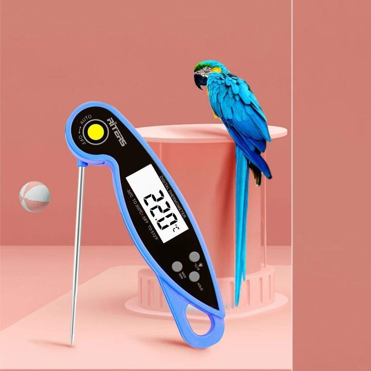 XINGYU Medidor de Temperatura del Agua, Temperatura del Agua del bebé Temperatura de la Leche Tibia Termómetro de Alimentos, medidor de Temperatura del Agua Plegable para pájaros, Alta