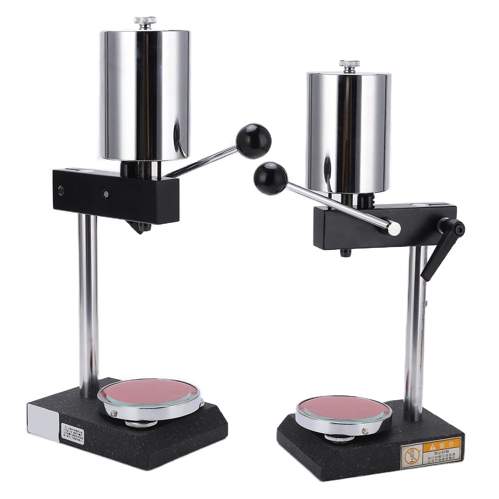 Soporte para Probador de Dureza, Soporte para Durómetro Shore con Base de Mármol Negro, Plataforma de Vidrio Templado para Pruebas de Caucho, Esponja y Espuma
