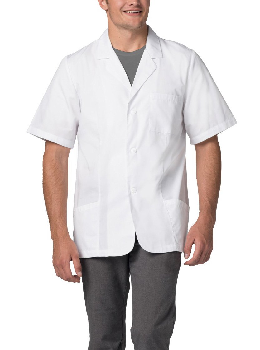 Adar Batas de laboratorio unisex - Bata de laboratorio de manga corta de 79 cm