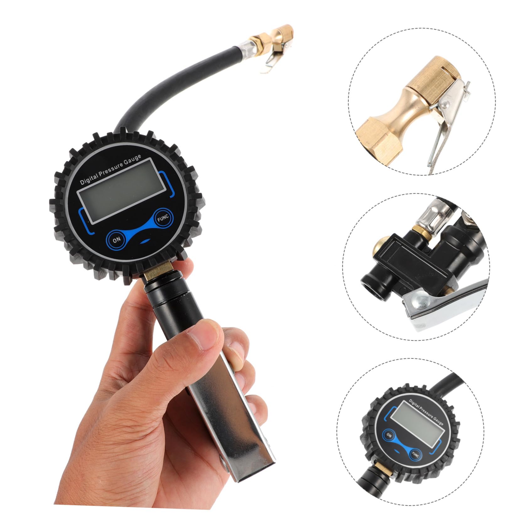 Manomètre Numérique de Gonflage Pneus Voiture, Grand Écran Lcd