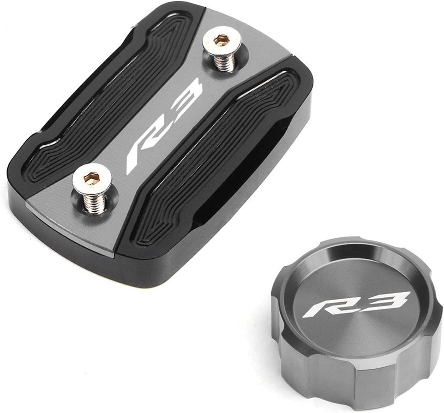Cover Cap Guard Motorcycle Parts for Yamaha R3 YZF-R3 YZFR3 2015-2019 2020 Aluminium Front Rear Brake Fluid Cylinder Master Reservoir Cover Cap (Color : 8)