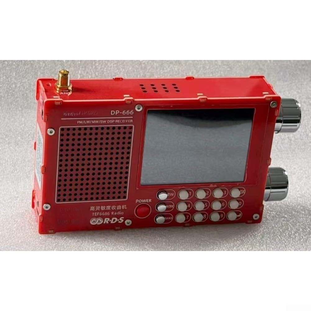 Kit de receptor de radio TEF6686 de alta sensibilidad DP-666 de banda completa para FM AM de onda corta de 2.8 pulgadas, pantalla IPS de circuitos DIY Kit de pasatiempos de ingeniería de circuitos