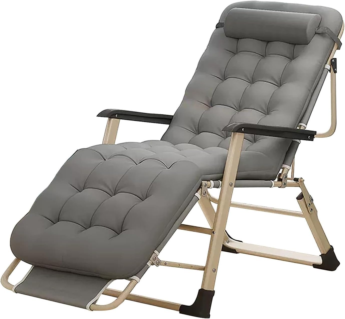 Fauteuil inclinable pliable gravity avec coussin amovible pour pelouse