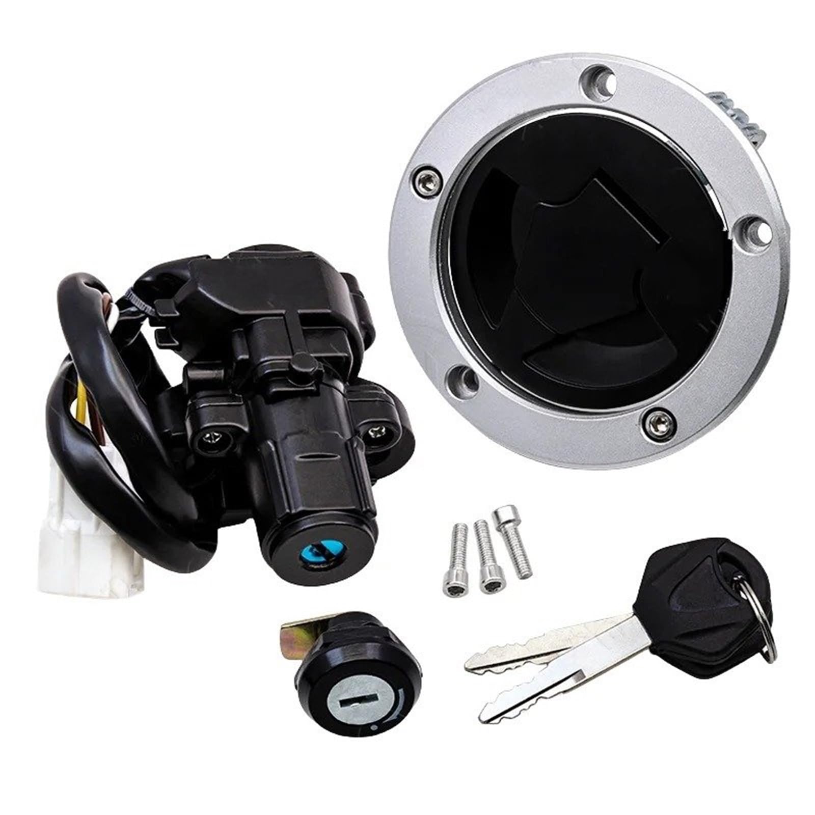 Motocykl Motocykl do EN 650 Vulcan S650 2014 2015 2016-2022 Zamek zapłonu motocykla z zestawem kluczy elektryczny zamek do drzwi 4 kable