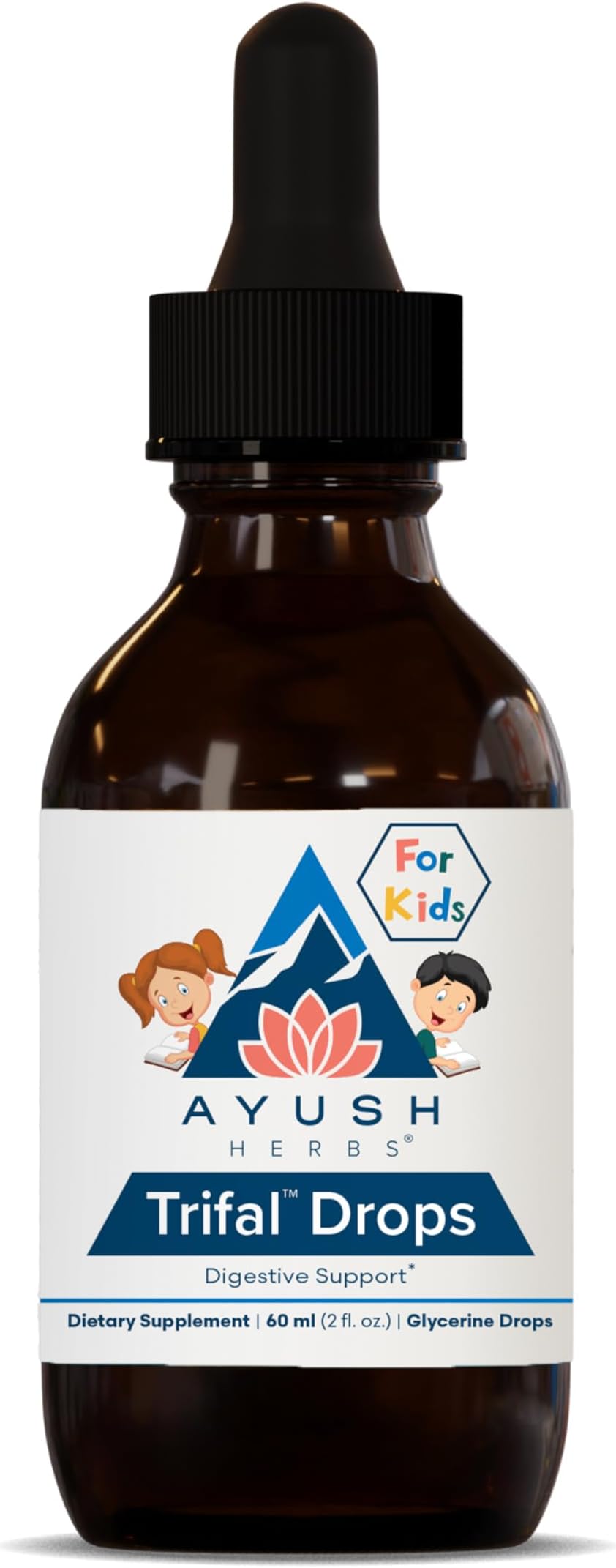 Ayush Herbs Trifal Drops - Digestive & Immune Wellness Booster for Kids, Kids Alcohol Free Digestive Support Drops with Amla for Toddlers, Children - 2 FL Oz Dropper Bottle (80 Servings)