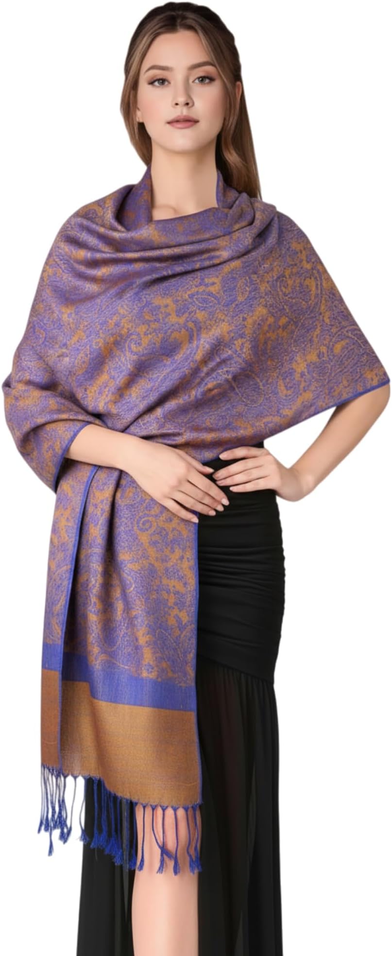Paisley Jacquard Pashmina Shawl Wrap Scarf Stole