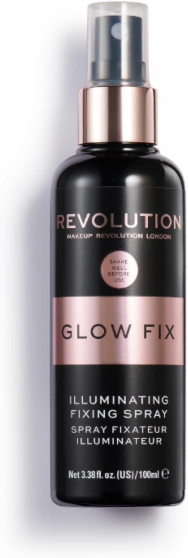 Makeup Revolution Glow Fix, Illuminating Fixing Spray For Longer Lasting Makeup, 100ml