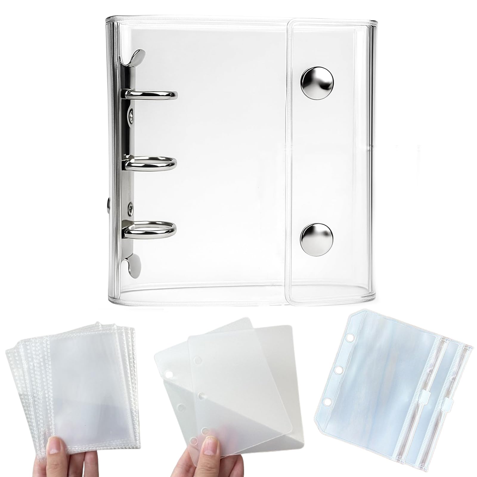 Amazon.co.jp: シール帳 透明 女の子 A8 ミニ バインダー 【リフィル