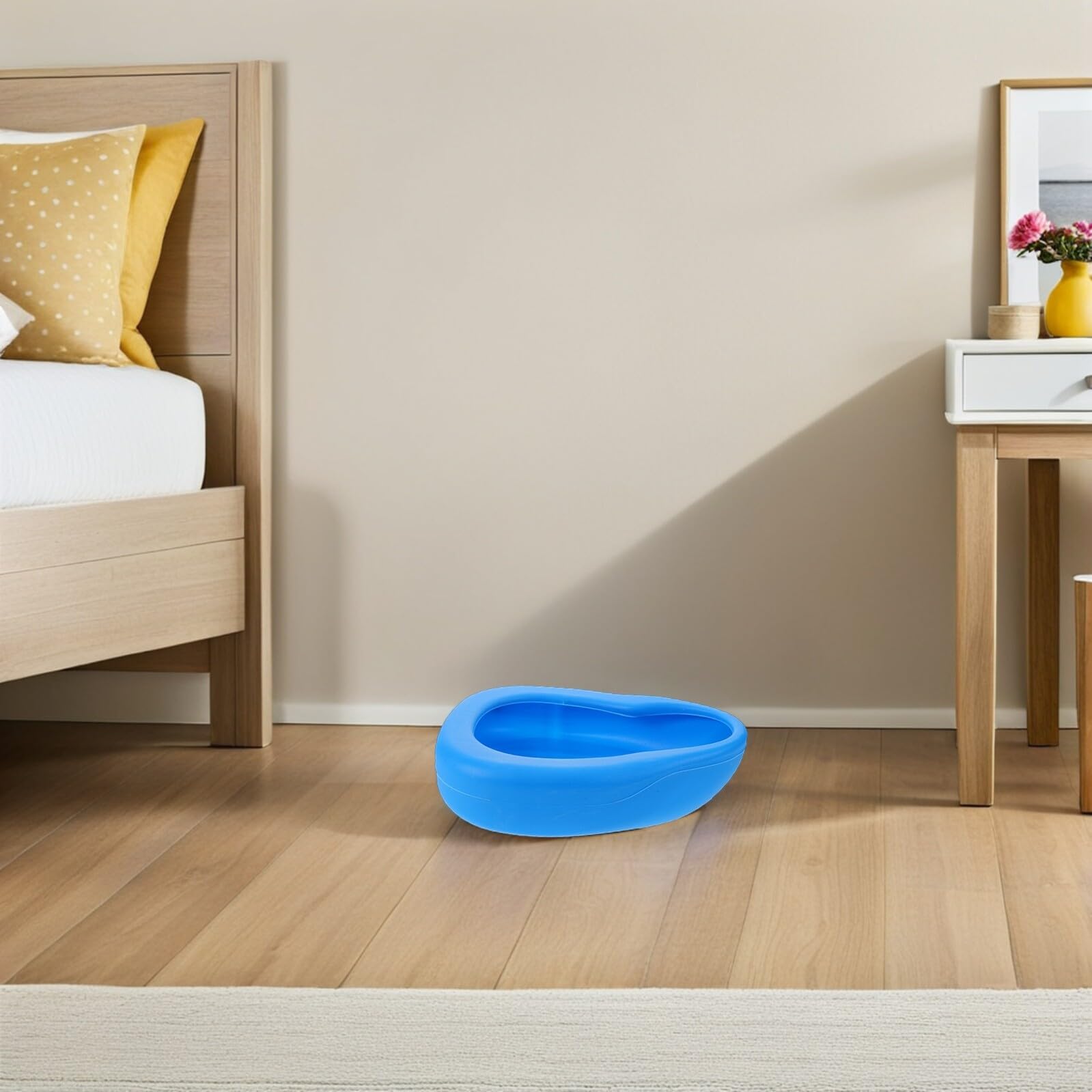 Padella da Letto per Adulti 2 Pezzi in Plastica Rinforzata | Bordo Ampio, Fondo Rinforzato, Design Ispessito, per Uomini e Donne Anziani, Uso Casa