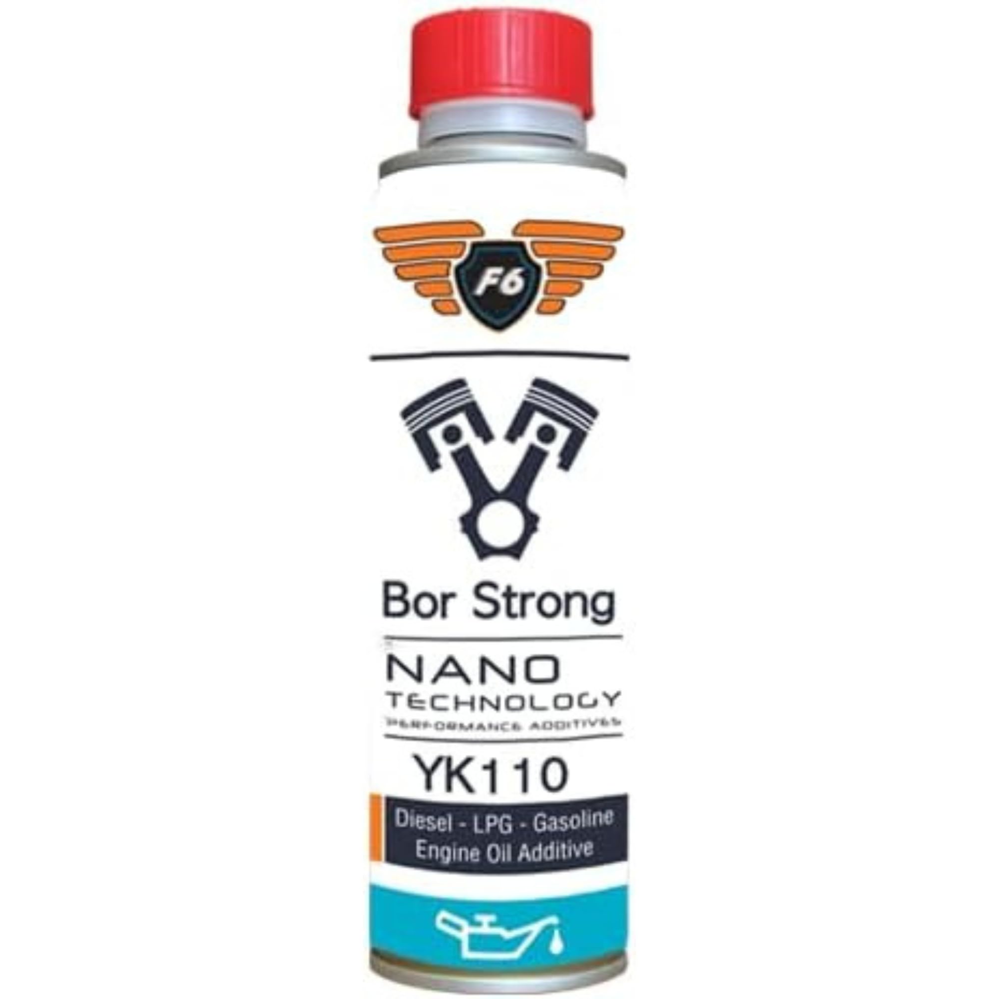 BOR Strong Oil Additive Nano Boron | High Mileage Engine Treatment for Cars, Trucks, and Motorcycles | Oil Stabilizer, Lifter Tick Fix, Fuel Saver | 11.2 oz. (330 Ml)