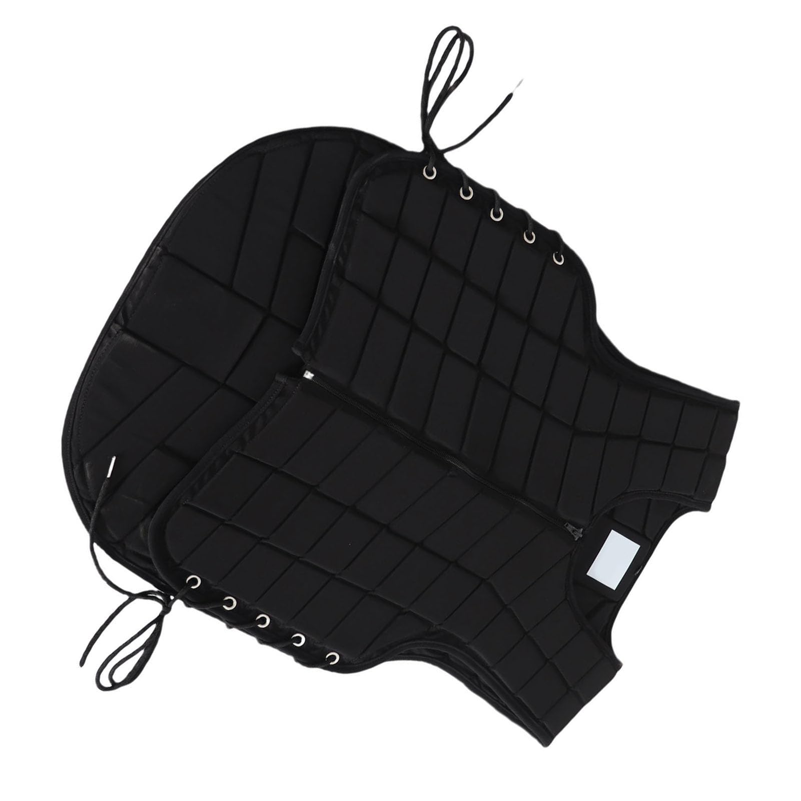 Sxhlseller Chaleco de Equitación para Adultos |Protector de Cuerpo Ecuestre Protector con Cierre de Cremallera, Acolchado Extendido para Absorción de Impactos, Lazos Laterales Ajustables, Poliéster