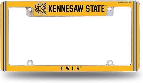 Miniatura 329 de Rico Industries NCAA Classic 12" x 6" Chrome All Over Automotive License Plate Frame for Car/Truck/SUV