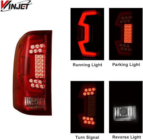 Miniatura 3 de Winjet Luces traseras LED para Chevrolet Silverado 1500 2500 3500 2010 2011 2012 2013 2014 Chevrolet Silverado 1500 2500 3500 3500 Tubo