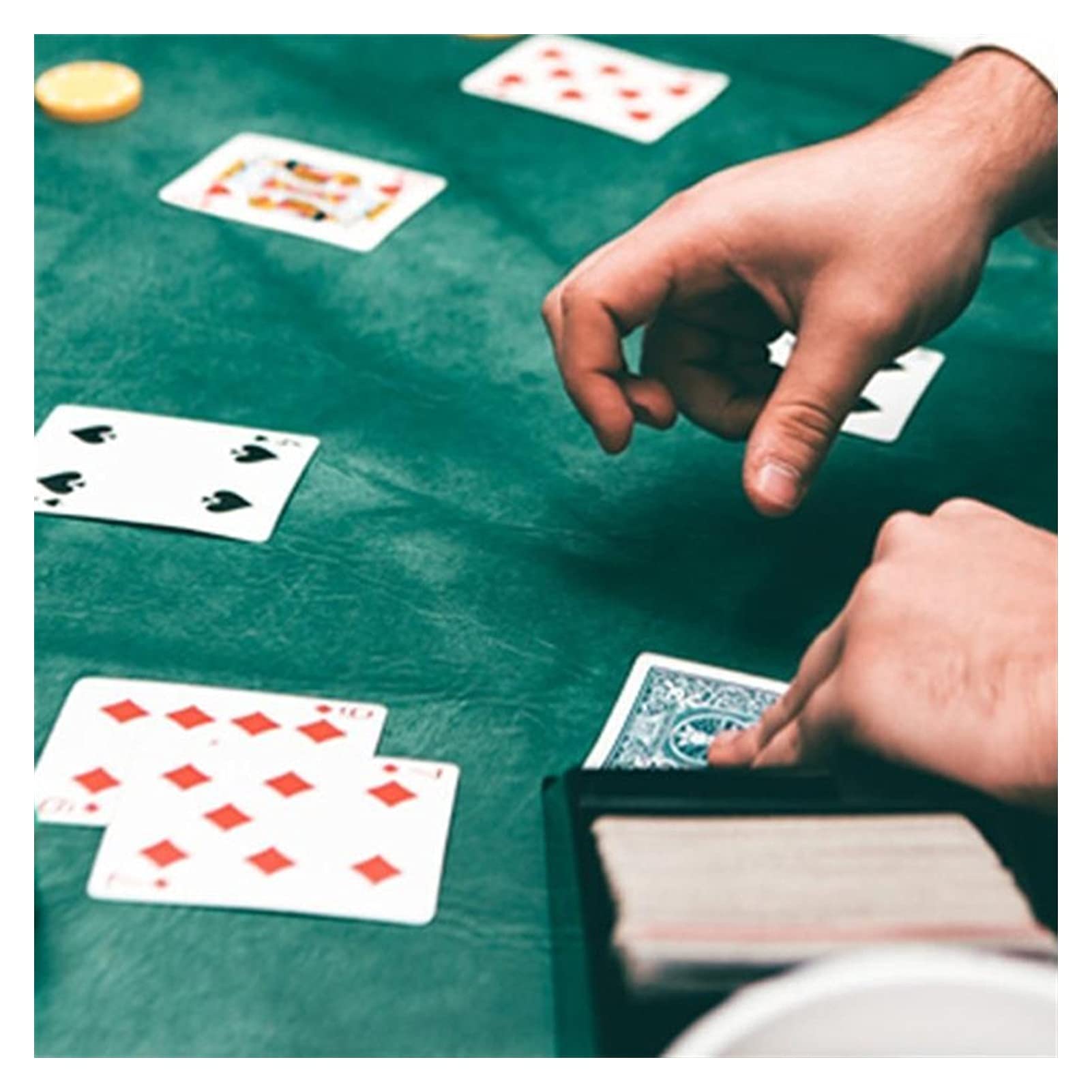 Mata do pokera Texas Hold'em, trwała przenośna mata do gier karcianych, idealna do domowego hazardu i gier planszowych, rozmiar 1,2 x 0,6 m