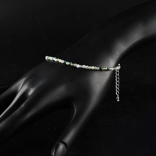 Miniatura 30 de InfinityGemsArt Natural Bracelet For Women Gemstone Micro Beads Dainty Jewelry Christmas Gifts for Women, Birthstone, Stone Jewelry 925 Sterling