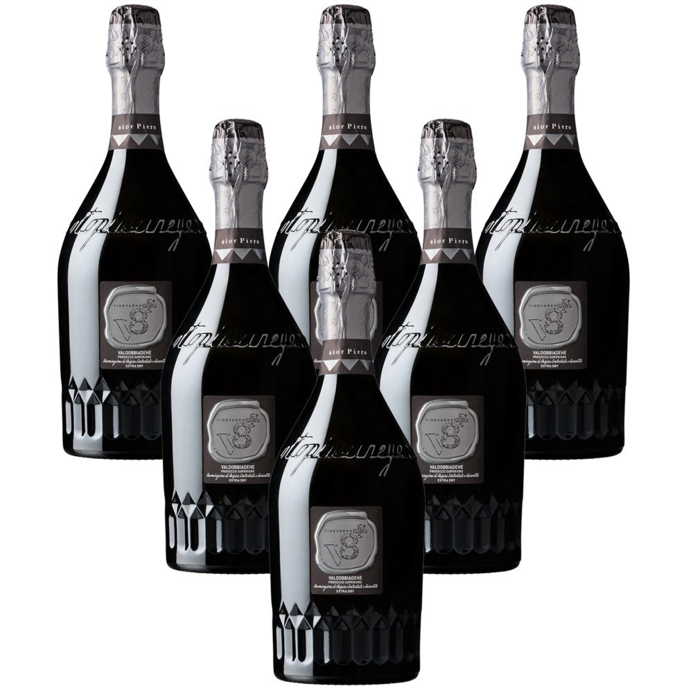 Sior Piero Prosecco Valdobbiadene Superiore DOCG Spumante Vineyyeards V8+ 6 X 75