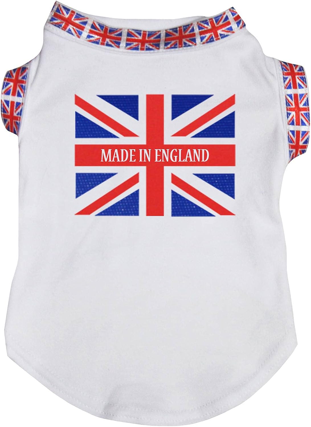 Petitebella Made in England Union Jack Puppy Dog Shirt (White, X-Small)