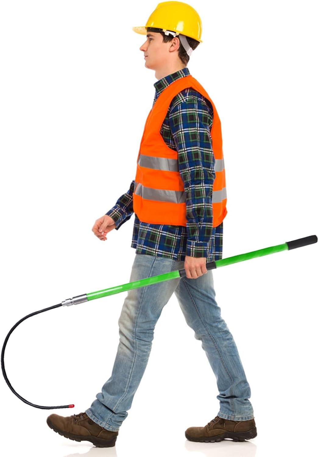 Electrician Rescue Hook, Anti-Electrocution Safety Tool, 9.8ft Hotstick for Emergency Body Rescue, Fire & Electrical Safety Equipment - 3.0m Green