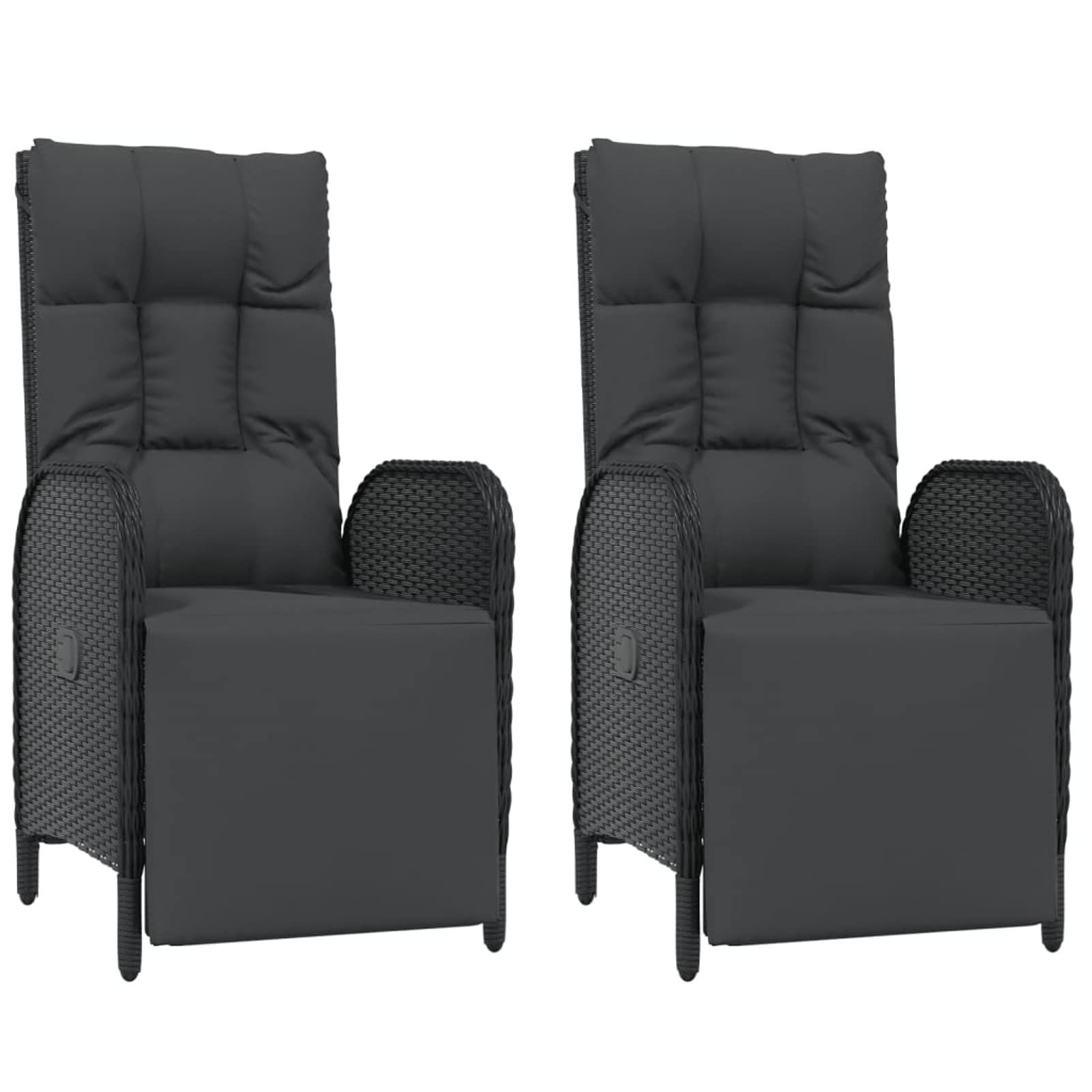3185081 Set da Pranzo da Giardino 7 pz Nero con Cuscini in Polyrattan Testata in Legno,Testata Letto Matrimoniale Muebles Dormitorio Spalliera Letto Testiere per Letto Matrimoniale