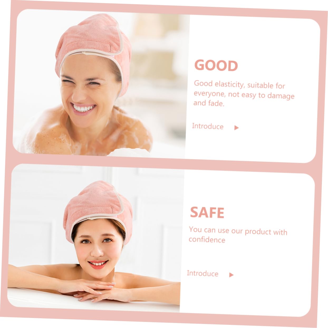 2 Sätze Superfaser Haartücher für Damen Spa Handtuch Kopfwickel für Friseursalons Schnelltrocknend Hohe Wasseraufnahme für Zuhause und Unterwegs
