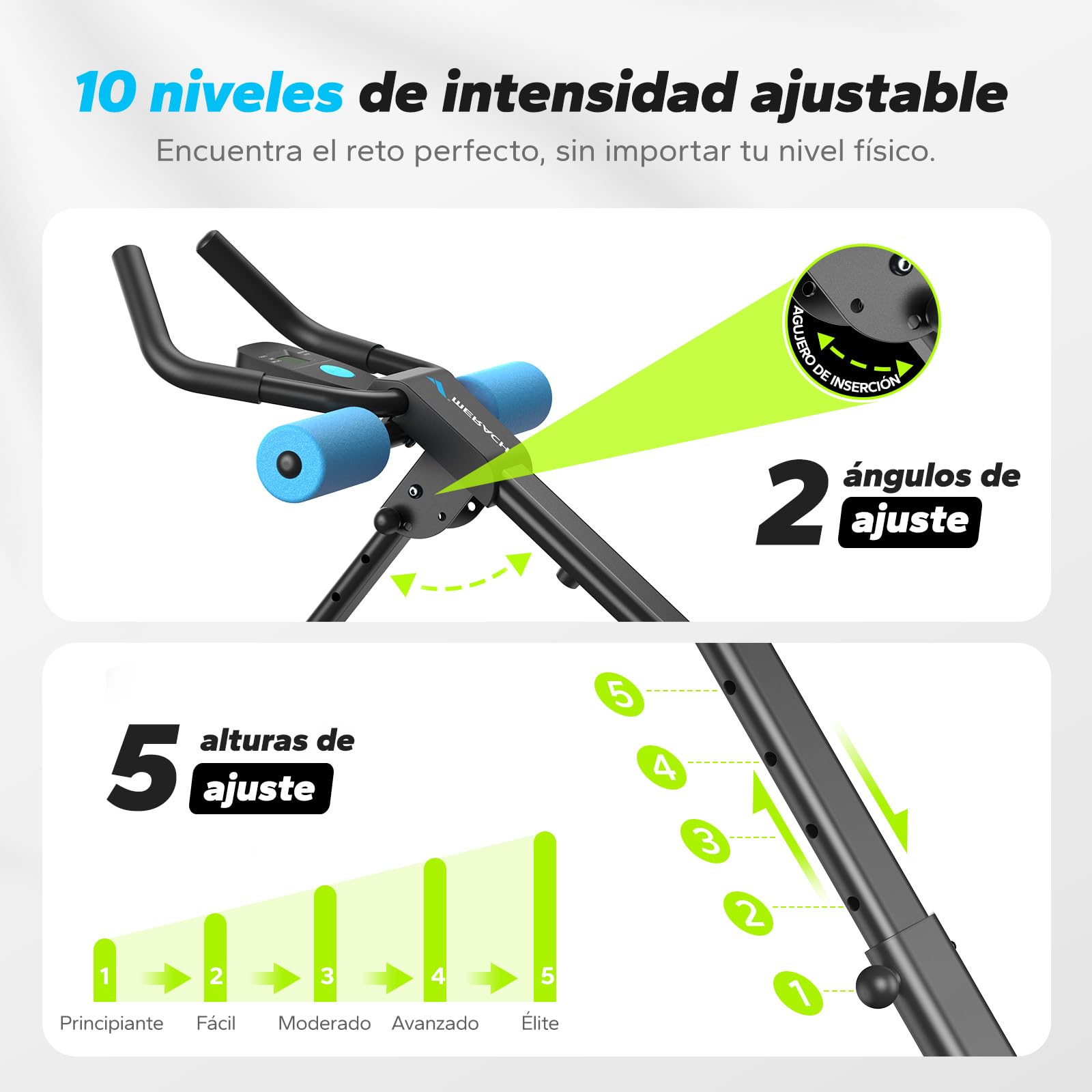 MERACH Entrenador de Abdominales, Entrenador de músculos Abdominales para el hogar, Dispositivo de Entrenamiento Multifuncional para Entrenamiento de Cuerpo Completo