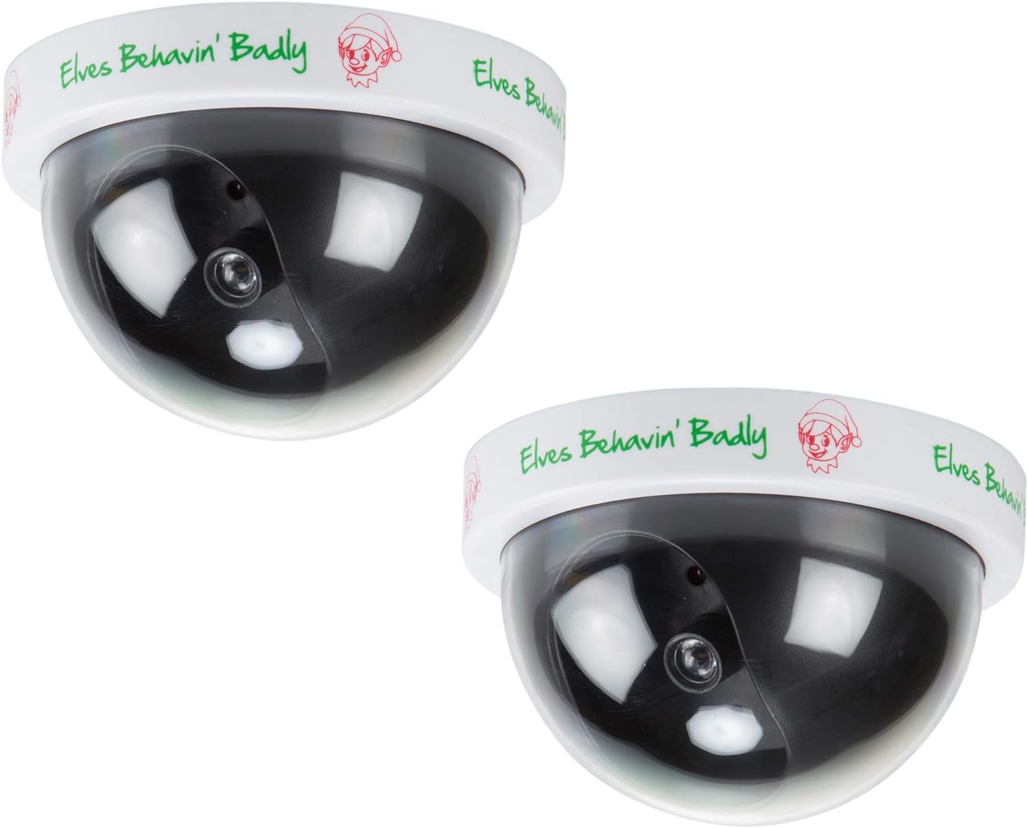 Skyte Light Skyte® Set Of 2 Naughty Little Xmas Elf Dummy Surveillance Camera With Flashing Hanging Decoration