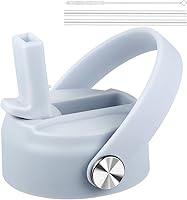 Vista 28 de Tapa de popote para botellas de agua de boca ancha Hydro Flask, tapas superiores con popote compatible con Hydro Flask de 32 y 40 onzas, tapa