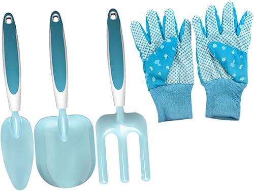 1set Garden Hand Tool Set Metal Gardening Equipment for Boys and Girls Compact Shovel and Rake Set for Soil Digging and Planting Gardening Supplies