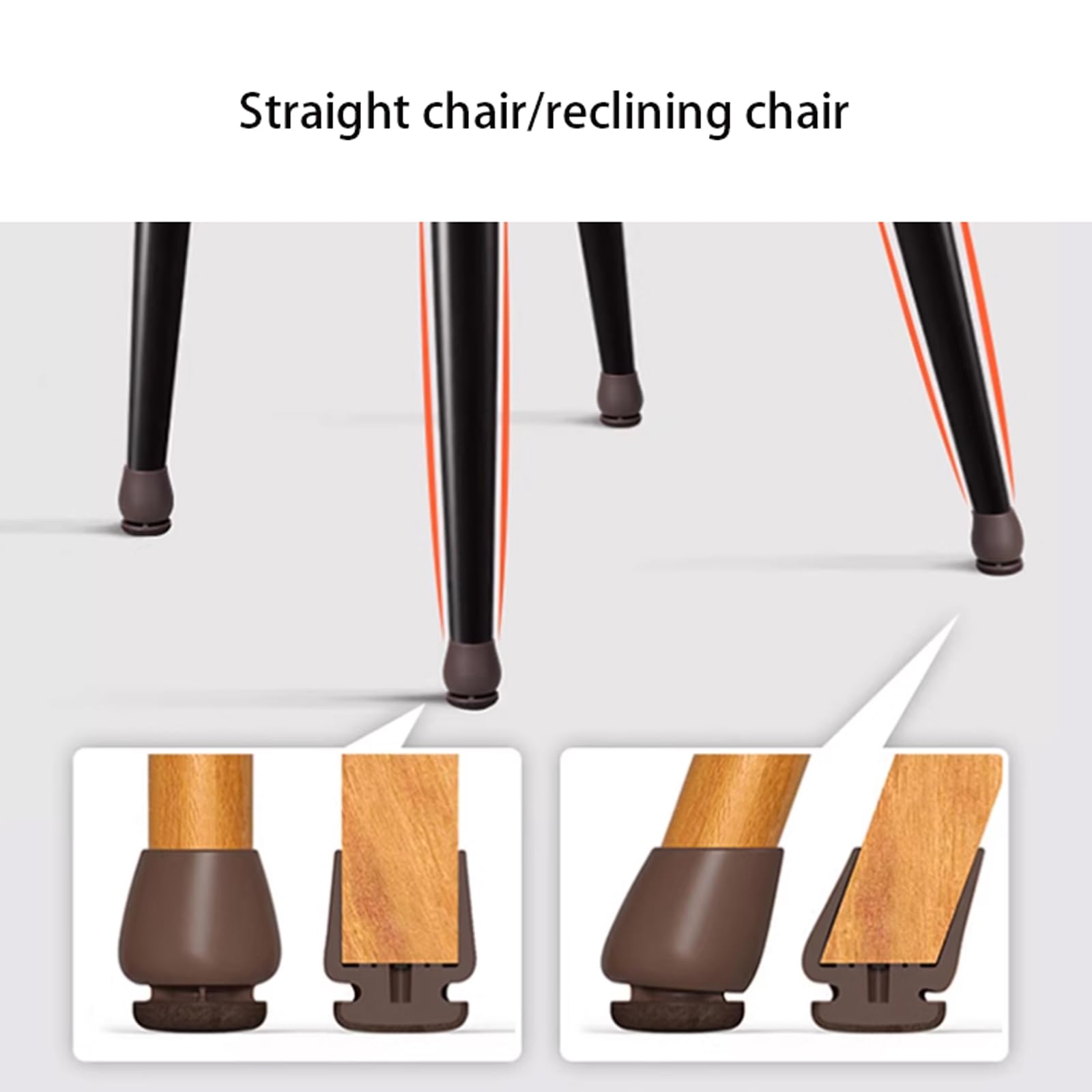 Protectores de patas de muebles, tapas de patas de silla, almohadillas de goma para sillas y patas de mesa, almohadillas inferiores de fieltro para suelos de madera dura, protegen tus muebles y suelos