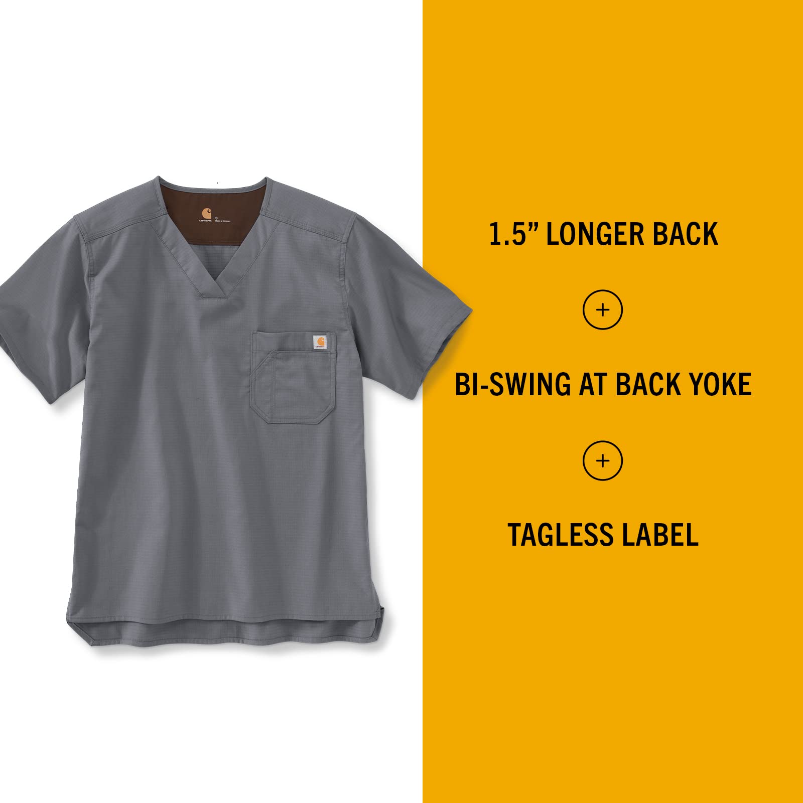 Carhartt Męska koszulka Ripstop Utility Scrub Top, Cyna, 3XL