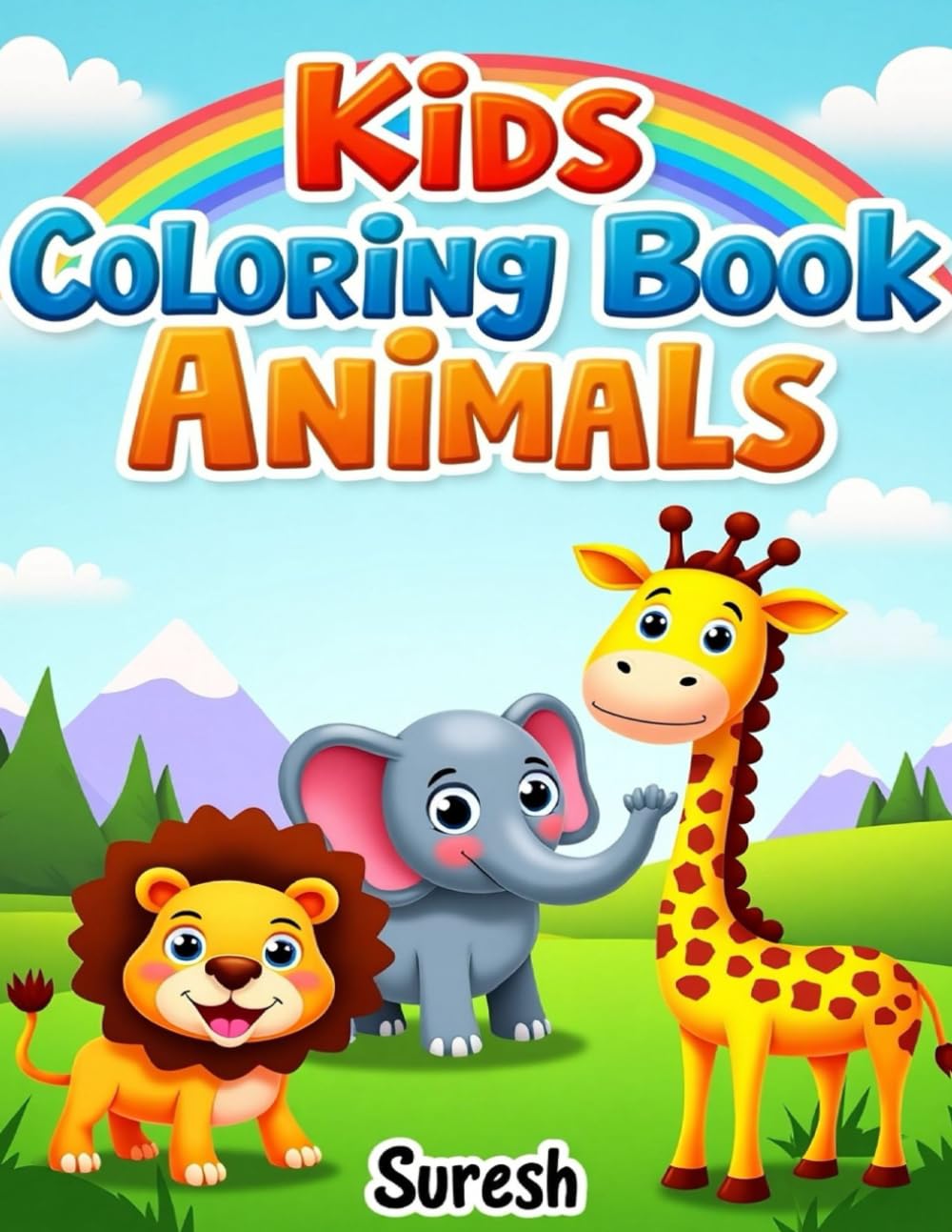 Kids Colouring Book Safari Animals Safari Animals Suresh, Mr. AMBALLA