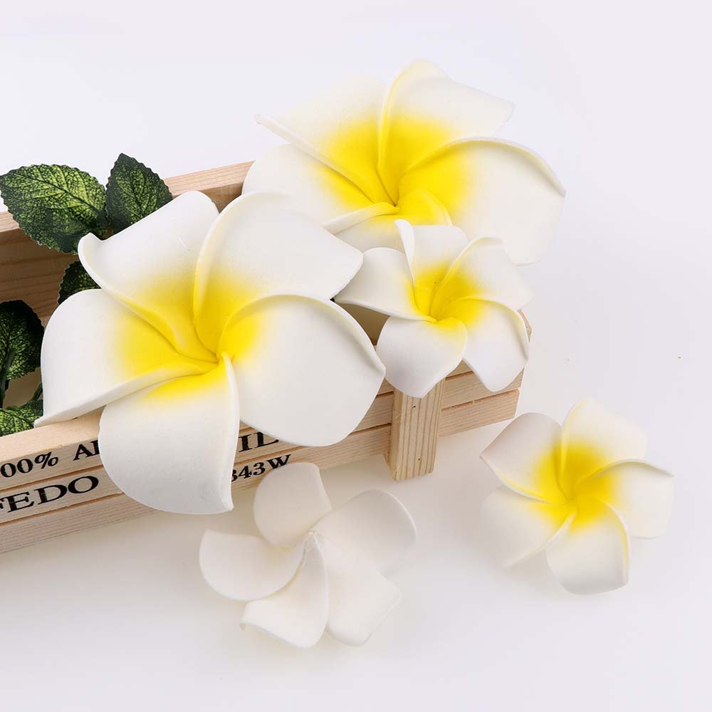 Amazon | Yesallwas プルメリア 造花 9cm 50個セット 花のみ 白