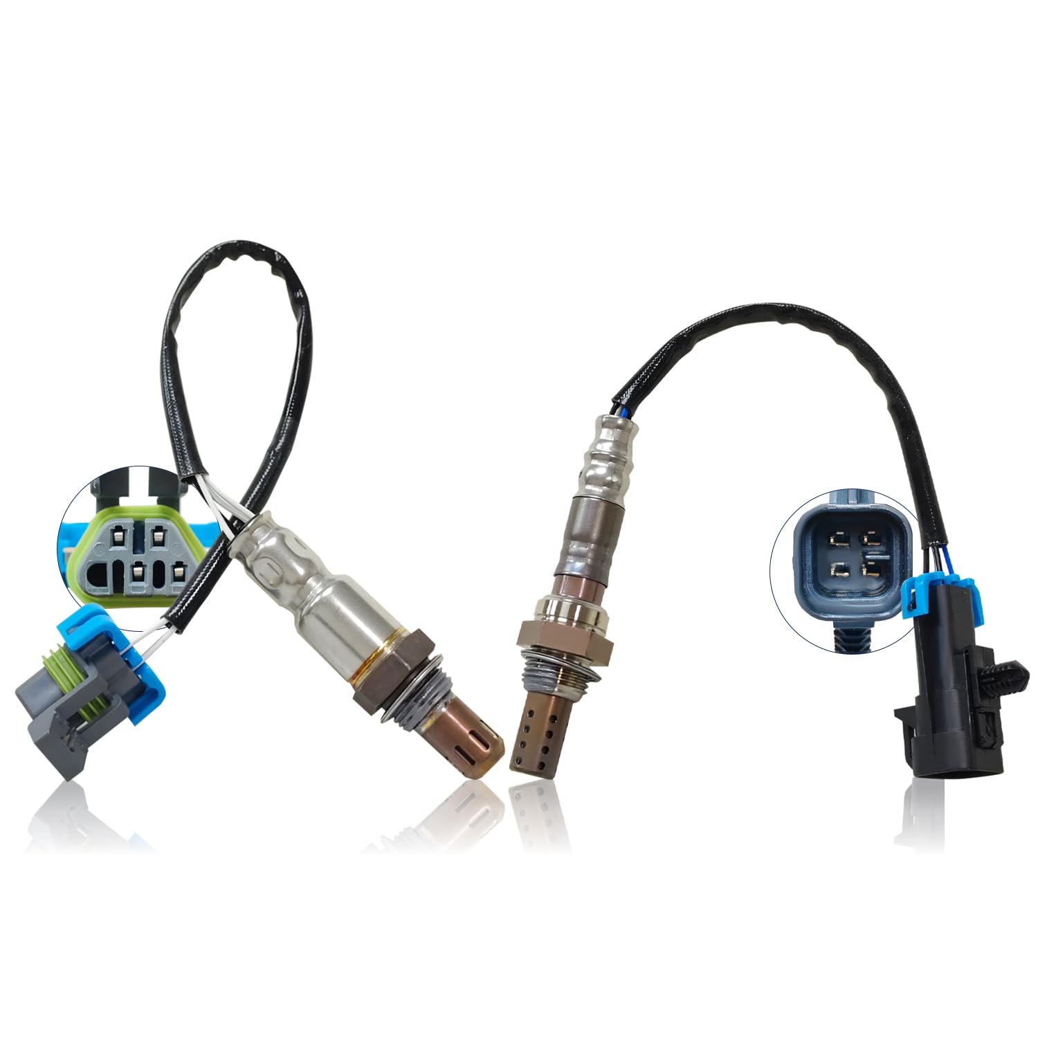 234-4242 234-4530 2Pcs O2 Oxygen Sensor Upstream Downstream Compatible with Chevy Captiva Equinox GMC Terrain 2.4L, Replace 2344242 2344530 12639692 12606671