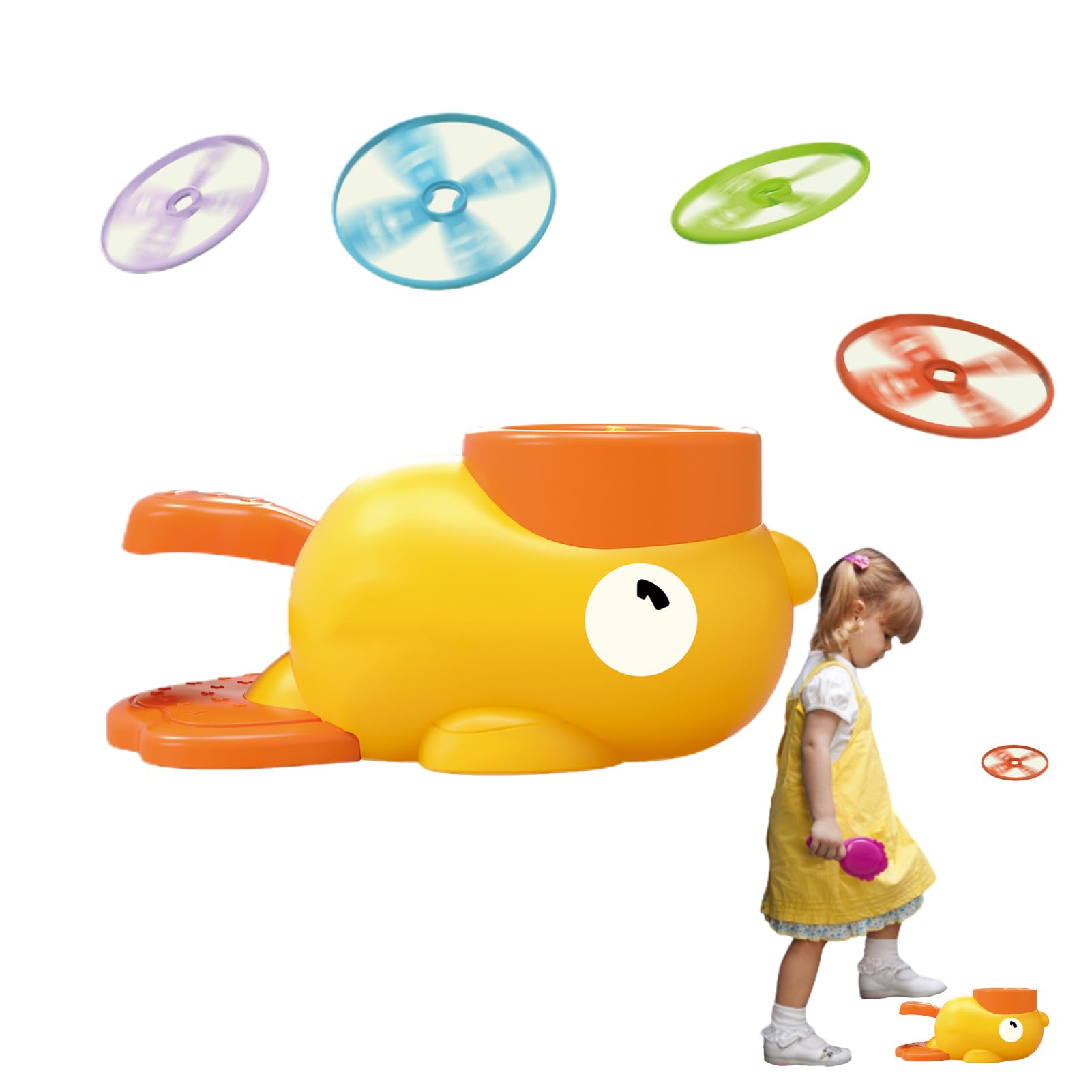Lambo Disc Toy, Duck Thrower Toy Kit | Flying Saucer Launch Toys Set, Outdoor and Girls, Saucer Learning Toys
