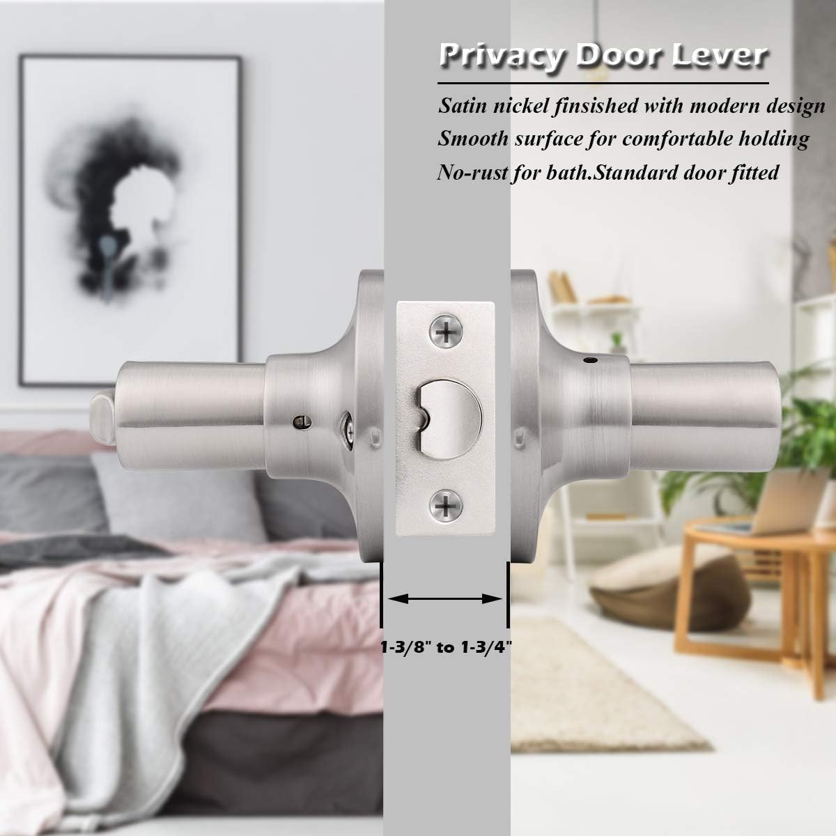 TOP оƒƒERS Gobrico 5 Pack Door Knobs Interior Brushed Nickel Door Handles Privacy Locksets Keyless Interior Door Levers Hardware for Bath and Bedroom, Satin Nickel Door Knobs Round Rosette 40% оƒƒ Dіѕсоunt Gobrico 5 Pack Door Knobs Interior Brushed Nickel Door Handles Privacy Locksets Keyless Interior Door Levers Hardware for Bath and Bedroom, Satin Nickel Door Knobs Round Rosette