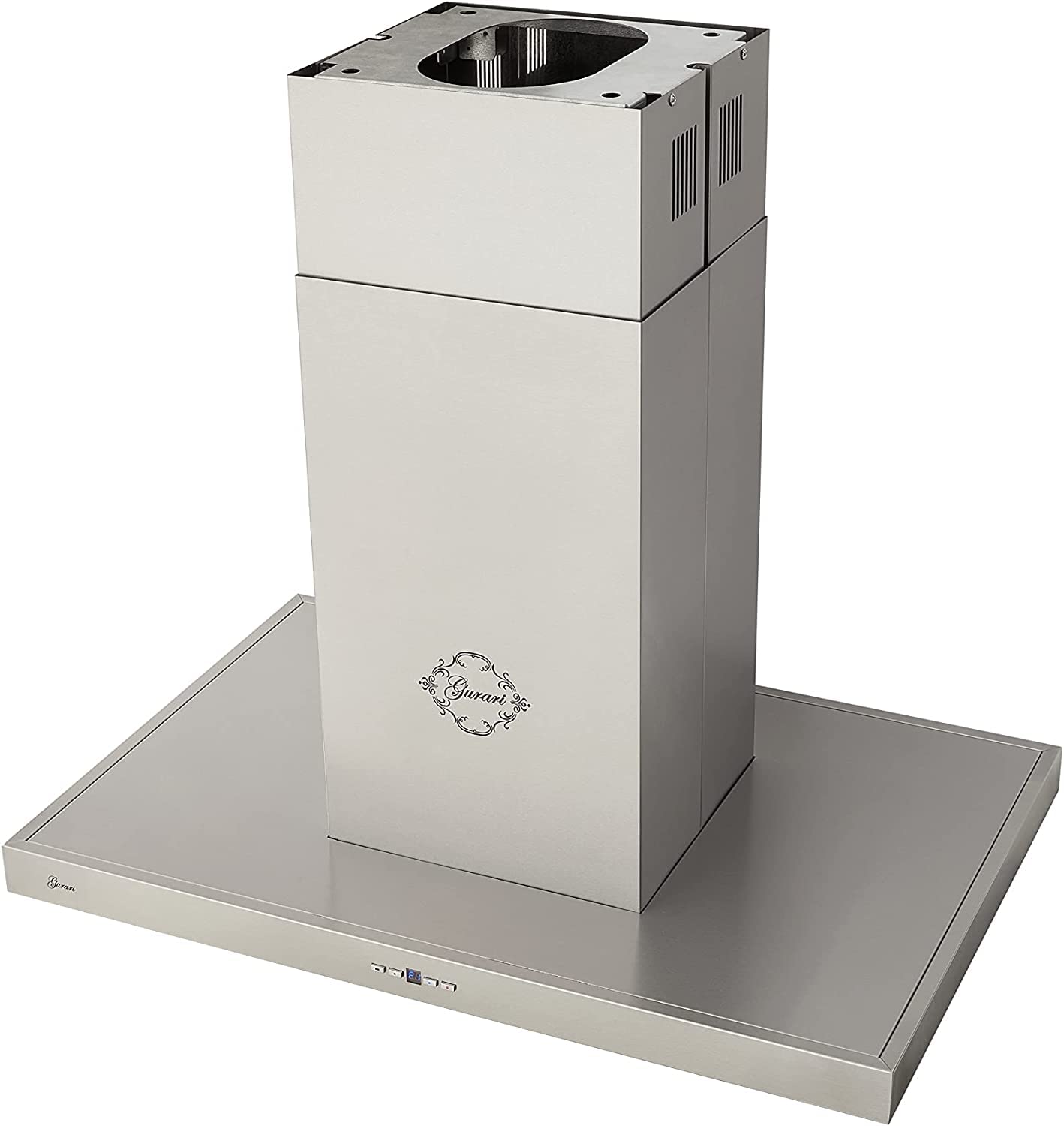GURARI 431 90 IS Pr campana isla 90 cm, 1000 m³/h, acero inoxidable, mando a distancia, 4 LED 1,5 W