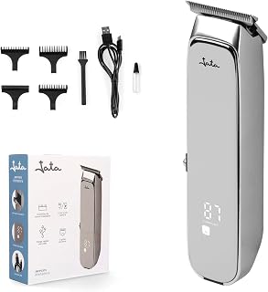 JATA JBCP3315 - Máquina Cortar Pelo y Máquina de Afeitar Hombre con 3 guías de corte de 1-2-3 mm. Uso con y sin cable. Batería de litio. Incluye accesorios. Autonomía de 80 minutos