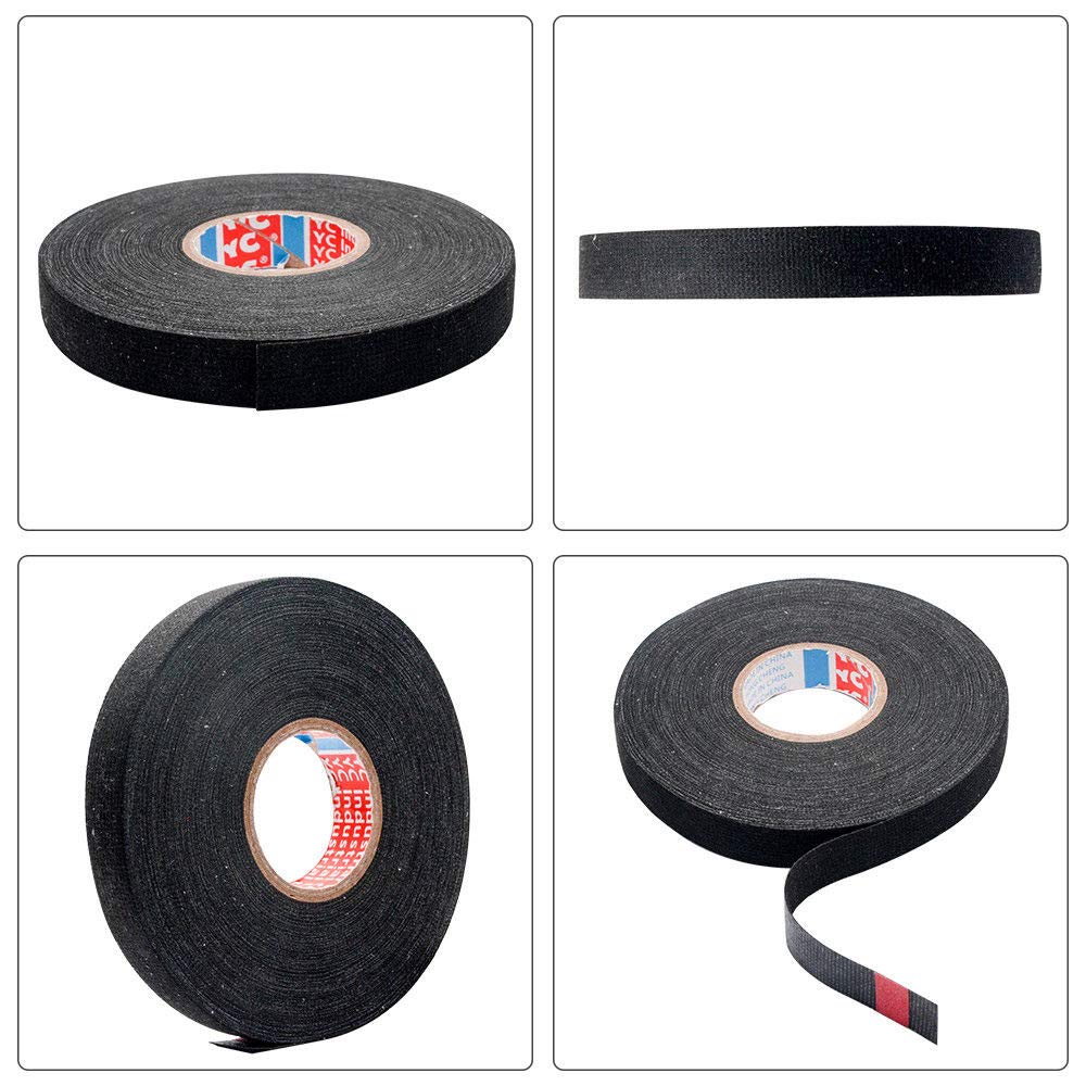 Nastro Adesivo Per Cavi, Nastro Resistente Al Calore, Nastro Isolante, Nastro Adesivo In Tessuto Per Auto Con Riduzione Del Rumore (19 Mm X 15 M) | Leroy Merlin - Foto 4