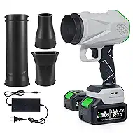 Upgrade Leaf Blower Cordless,Jonebar Electric Leaf Blower with Battery and Charger,21V 4.0Ah Lightweight Handheld Mini Turbo Jet Blower with Extended Nozzle for Lawn Care,Yard and Garden